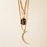 Crescent Moon Stack Shop Jewelry Mcharms Necklace 