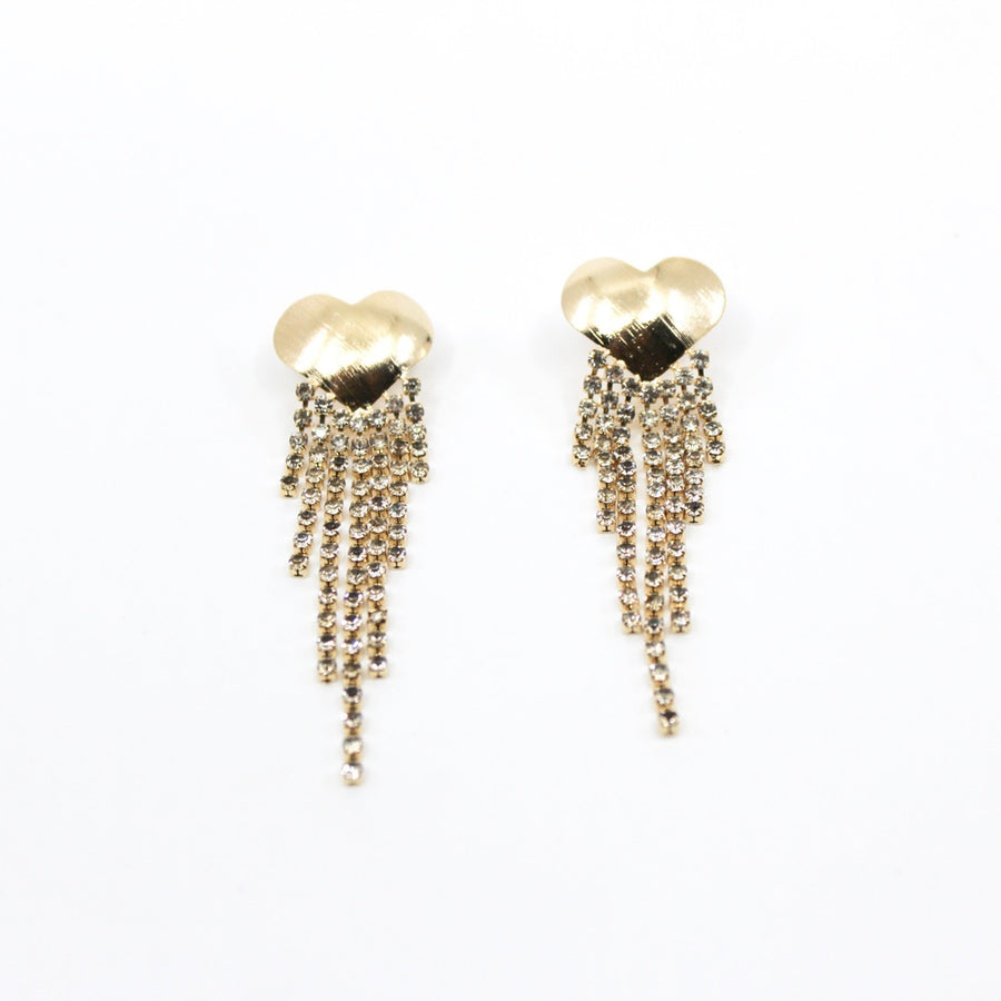 Fancy Heart Bling Earrings Shop Earrings Online at Mcharms Jewelry Store