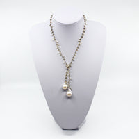 Hematite Lariat With Baroque Freshwater Pearl I MCHARMS