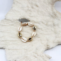 Gold And White Cowry Shell Bracelet I MCHARMS