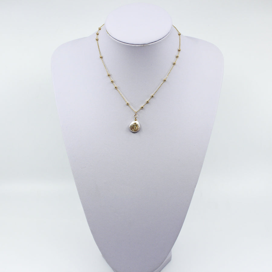 Pearl Cross Necklace I MCHARMS