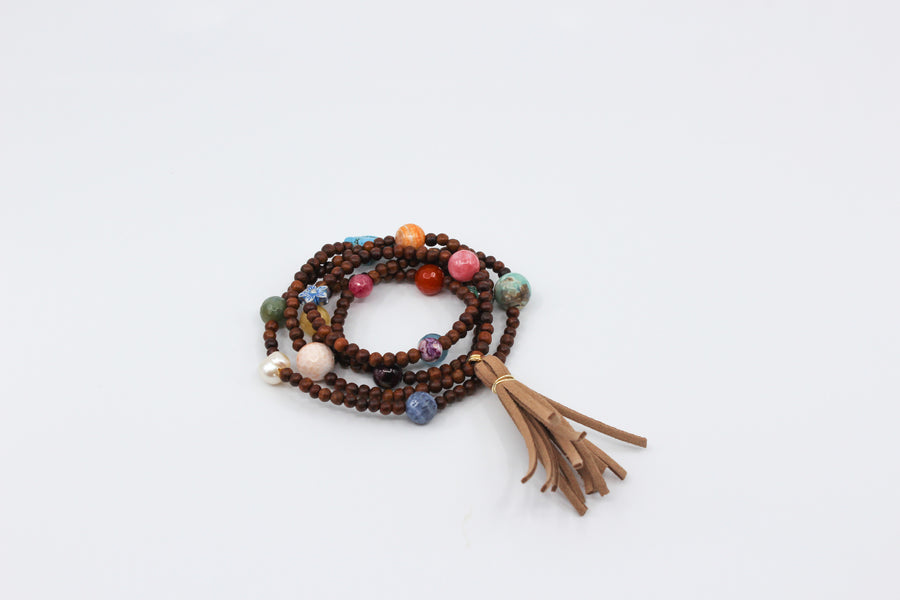Wood Bead Necklace/Bracelet I MCHARMS