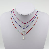 Mother Of Pearl Cross Chain Necklace I MCHARMS