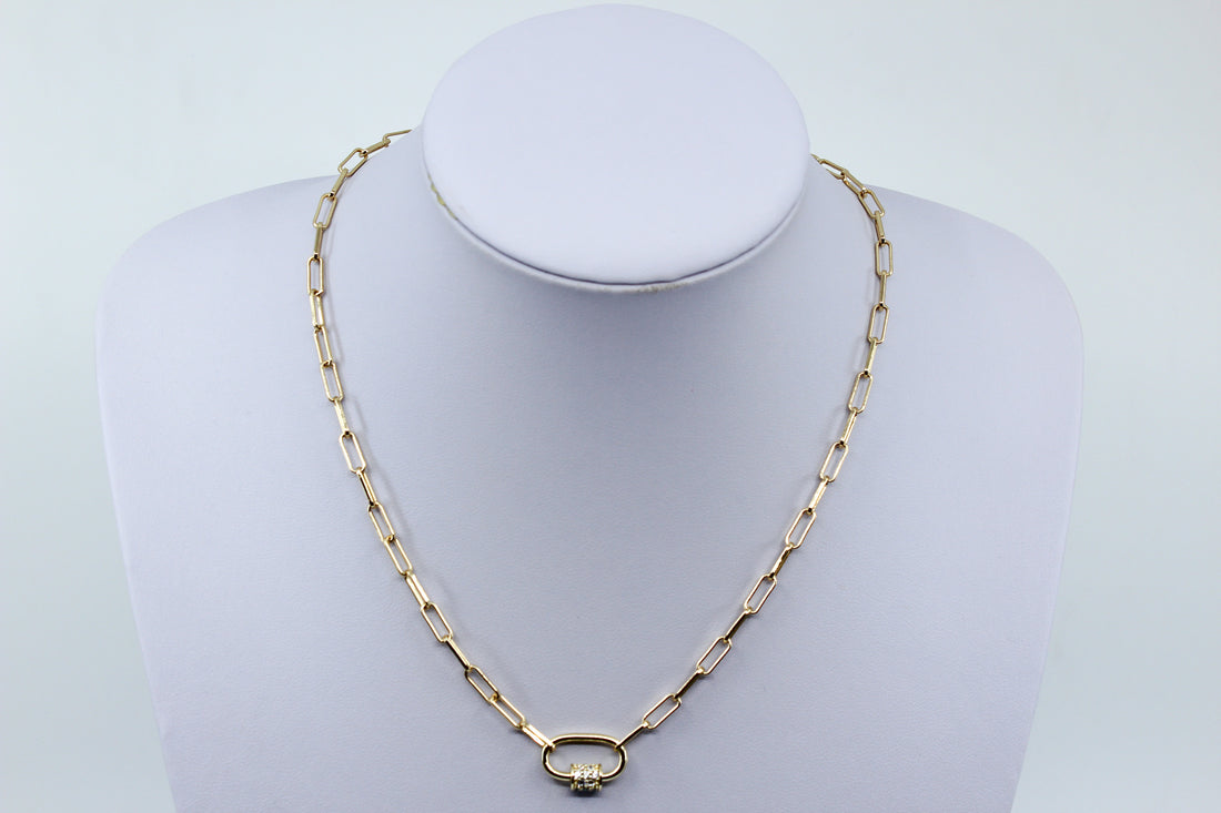 Tiny Lock And Chain Necklace I MCHARMS