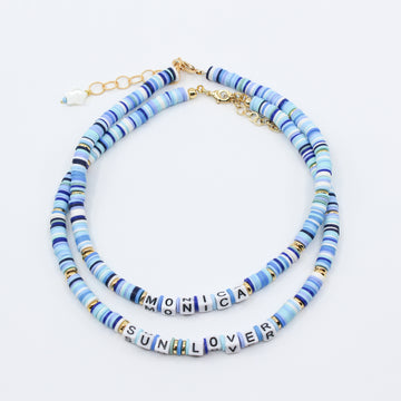 Blue Tie Dye Custom Necklace I MCHARMS