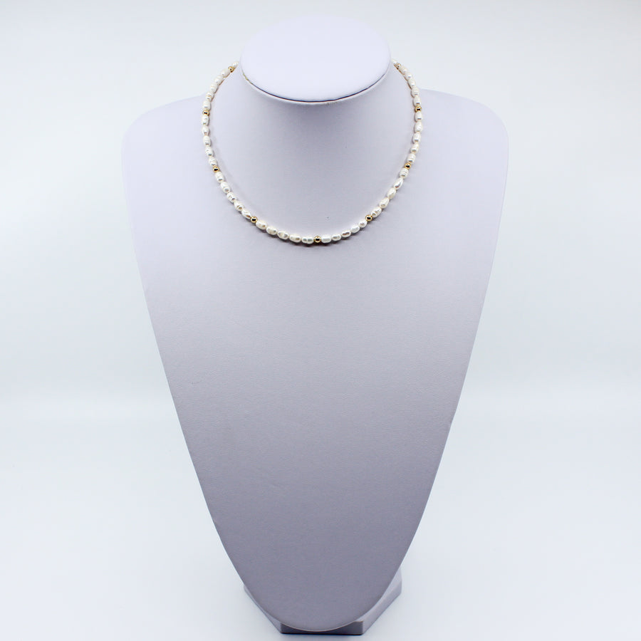 Buy JOLLY Small Freshwater Pearl Choker Necklace, Thin Pearl Necklace, Tiny  Seed Pearl Necklace, Dainty Mini Irregular Pearl, Gift for Her Online in  India - Etsy