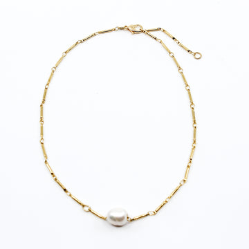 Pearl Bar Necklace I MCHARMS